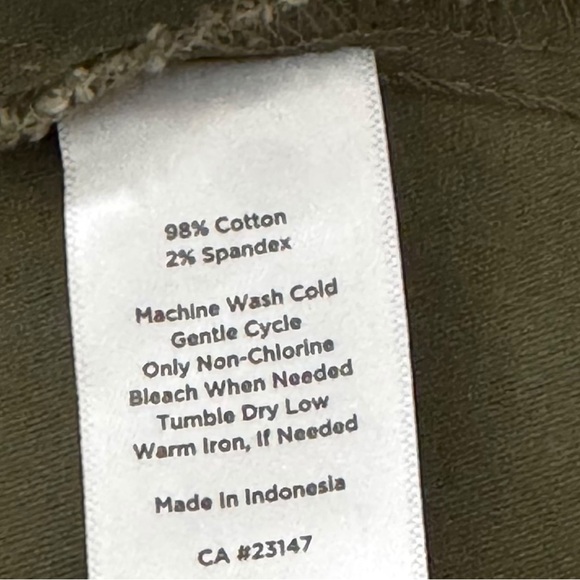 New Talbots Size 6 The Perfect Crop Avocado Green Stretch Pants Cotton/Spandex - Picture 5 of 5